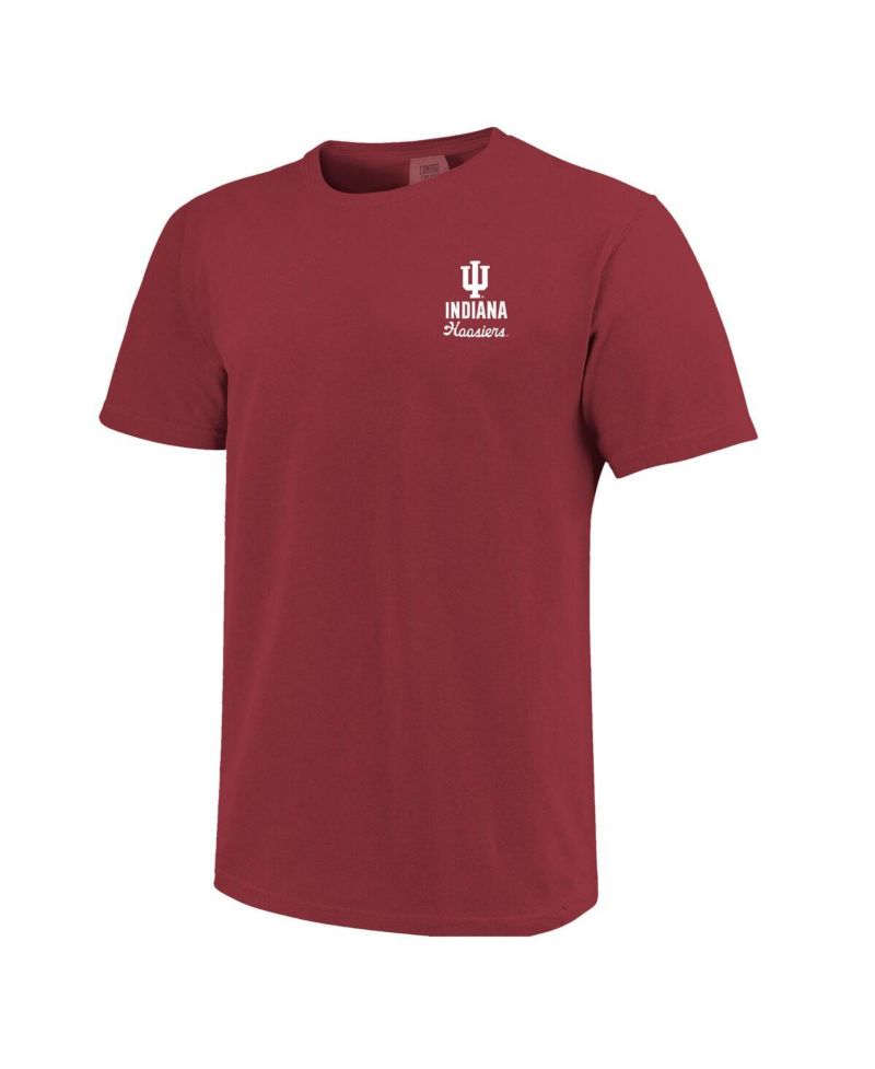 Men's Crimson Indiana Hoosiers Comfort Colors Mascot Overlay T-Shirt