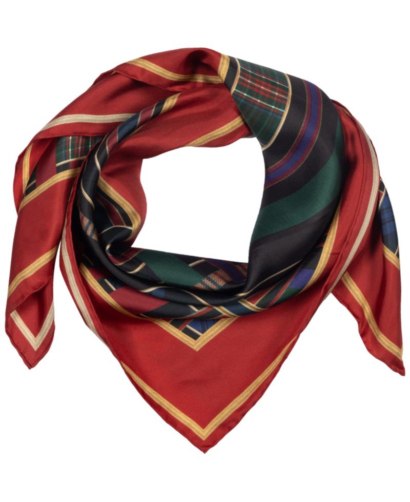 Logo Ribbon Border Square Scarf