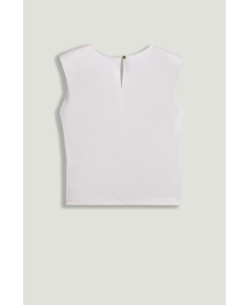 Women's Sleeveless Buckle-Detail Blouse