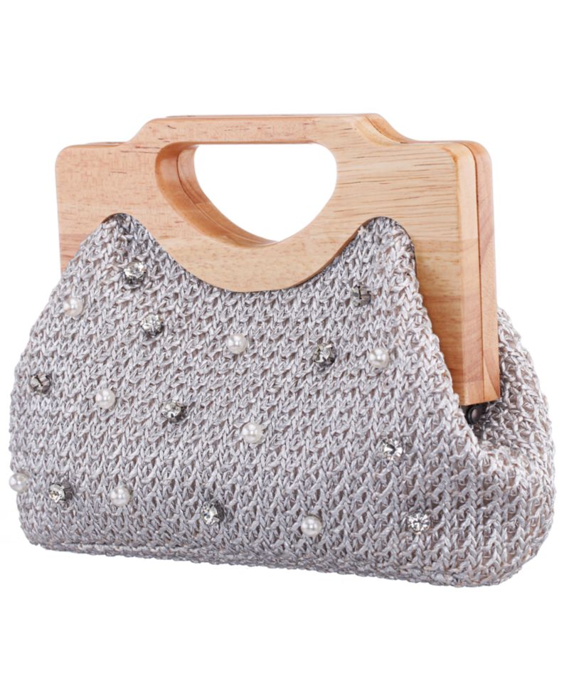 Solei Straw Small Clutch Handbag
