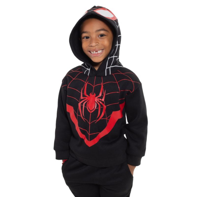 Boys Marvel Avengers Fleece Athletic Pullover Hoodie and Pants Outfit Set