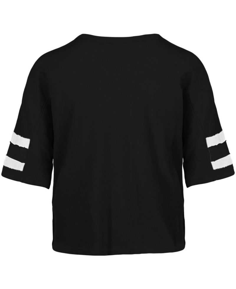 Women's Black Miami Dolphins Premier Scout Cropped V-Neck T-Shirt