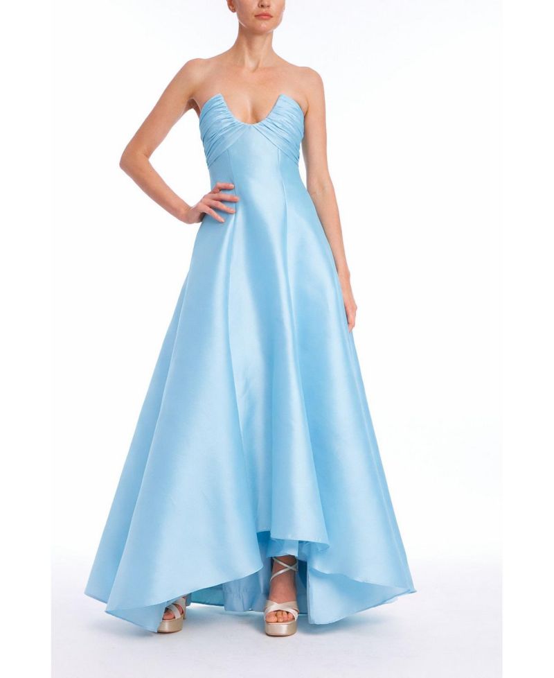 Women's Strapless Sweetheart Neck A-Line Gown