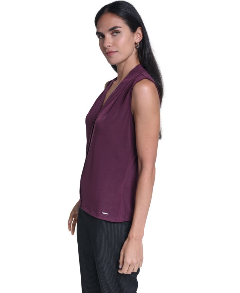 Women's Sleeveless V-Neck Blouse