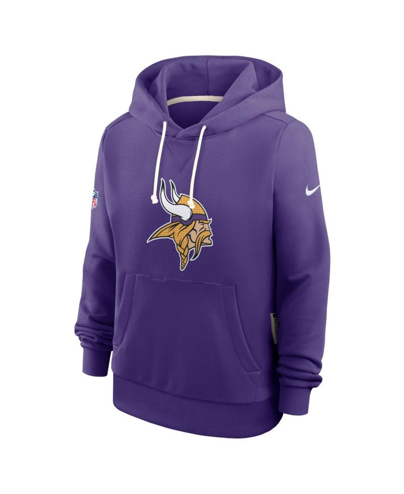 Women's Purple Minnesota Vikings Sideline Standard Issue Initial Home Dri-FIT Hoodie