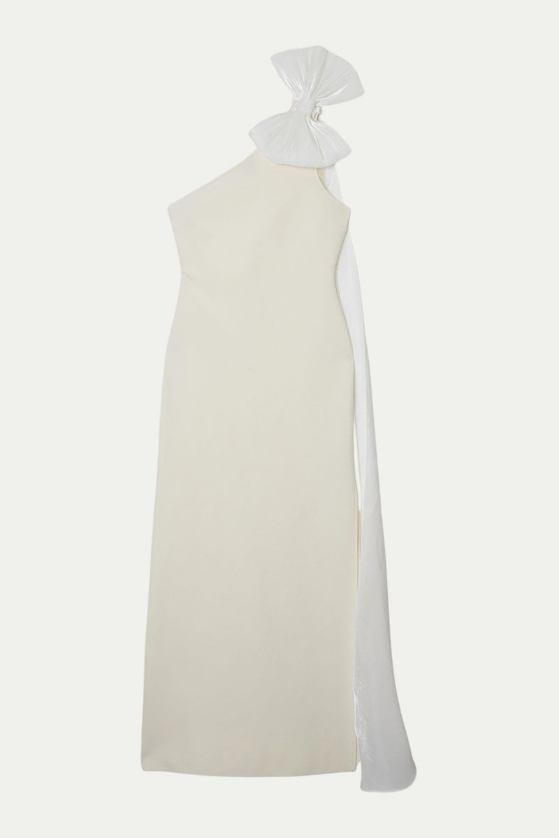 Women's Shoulder Bow Cape Detail Maxi Dress