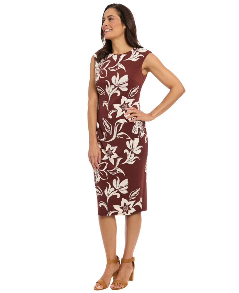 Women's Jersey Placement-Print Midi Dress