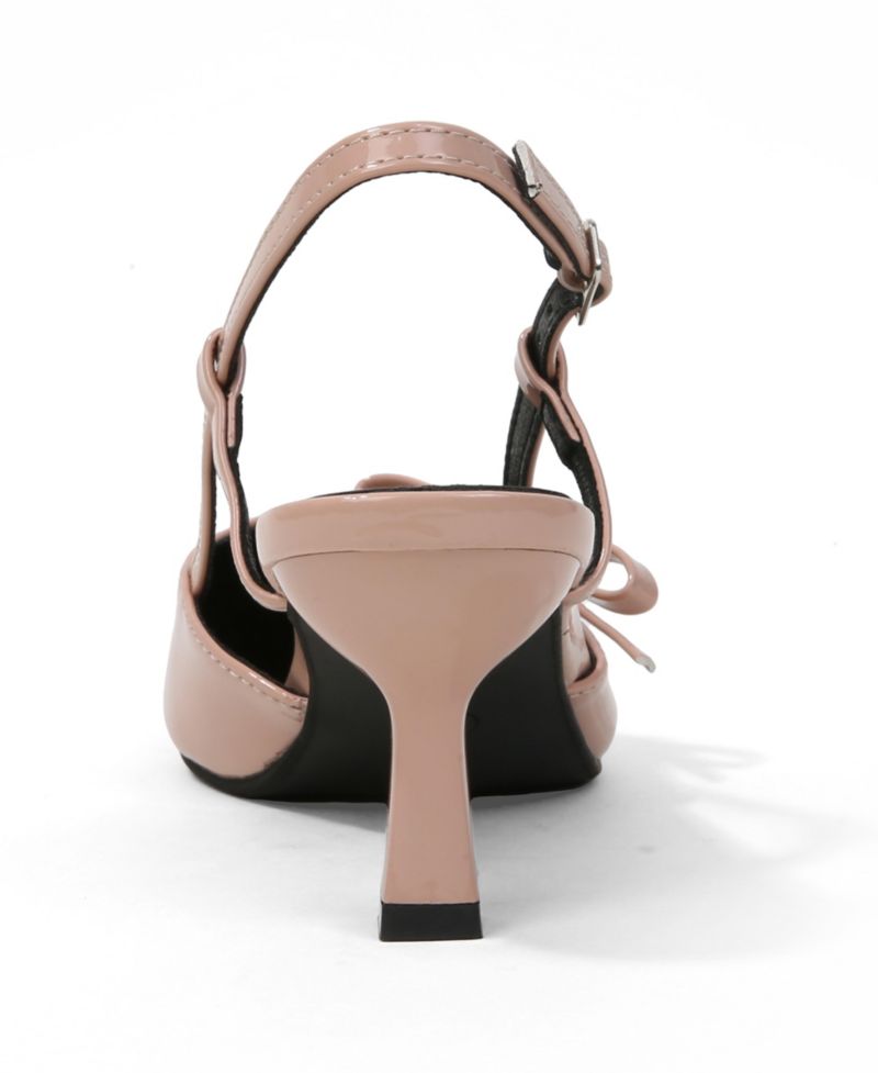 Women's Cornelia Bow Accented Patent Slingback Heels