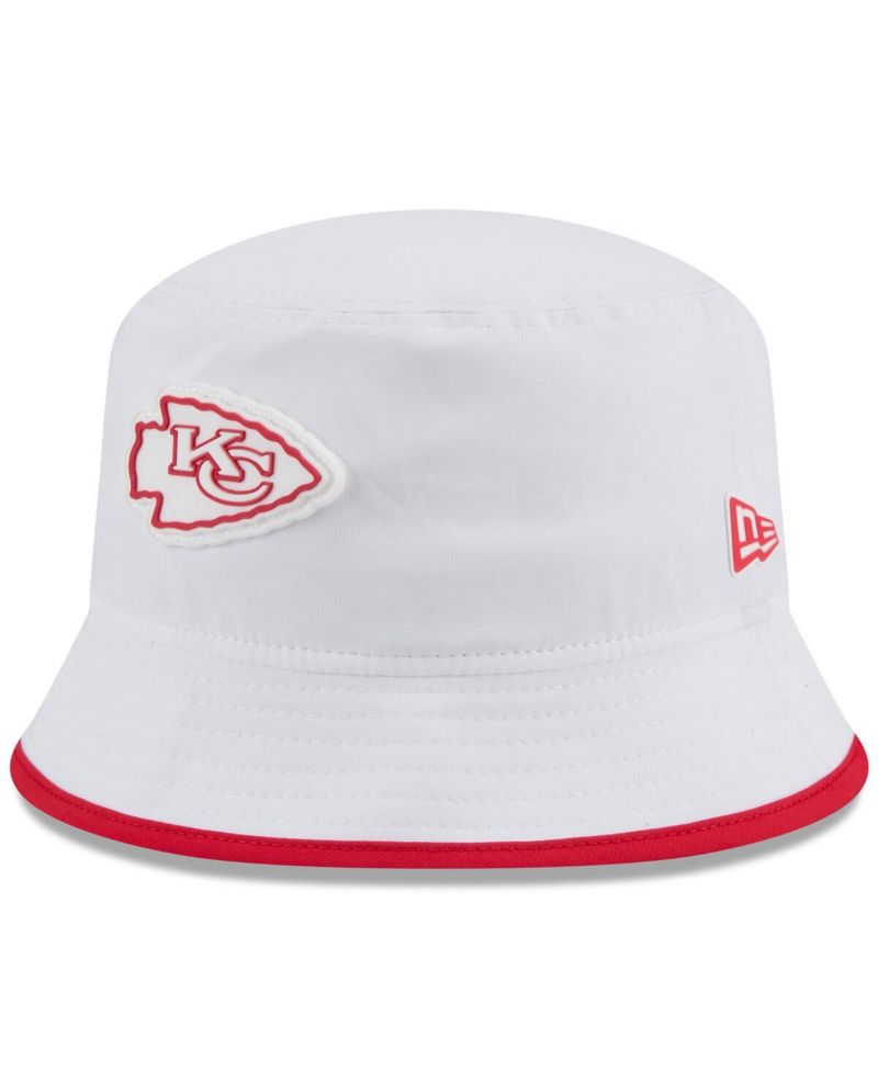 Men's White Kansas City Chiefs 2025 NFL Training Camp Stretch Bucket Hat