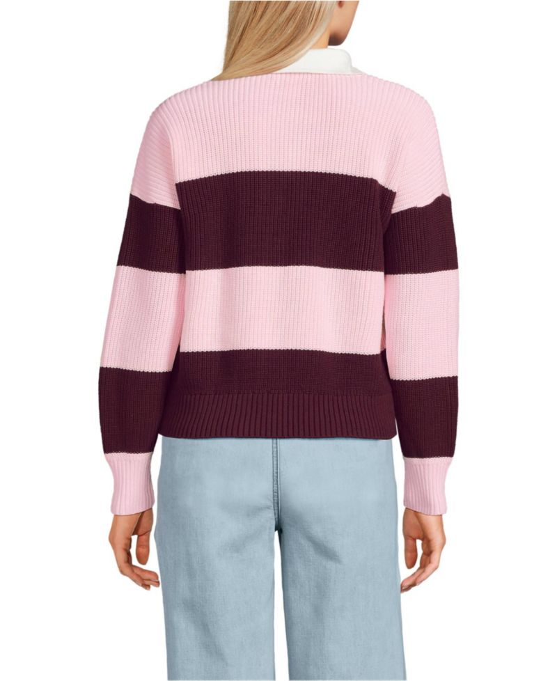 Women's Drifter Rugby with Woven Collar Sweater
