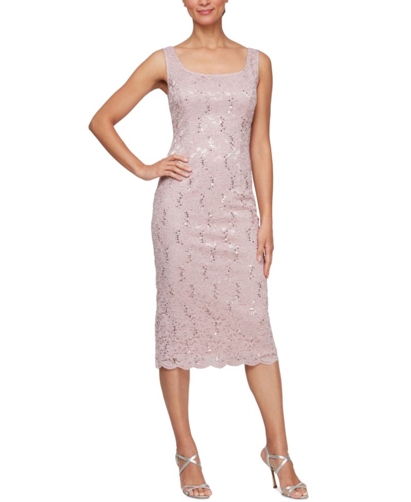 Petite 2-Pc. Lace Jacket & Midi Dress Set