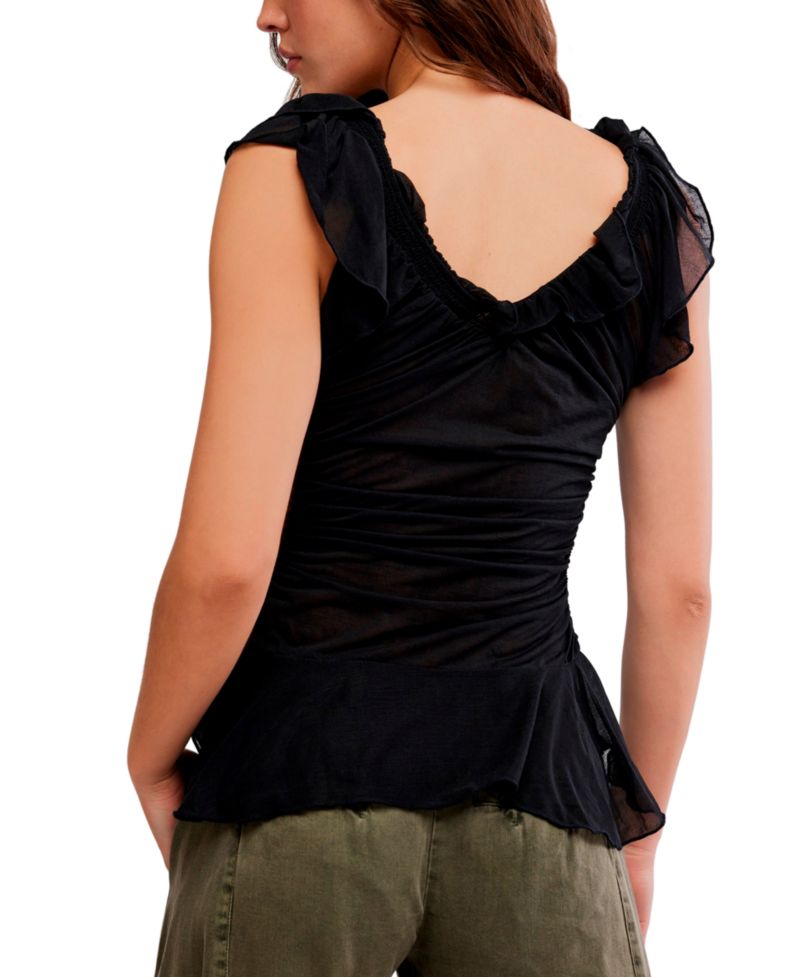 Women's Blythe V-Neck Ruffle Vest Top