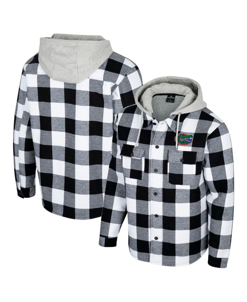 Men's Black/White Florida Gators Buffalo Plaid Full-Zip Jacket