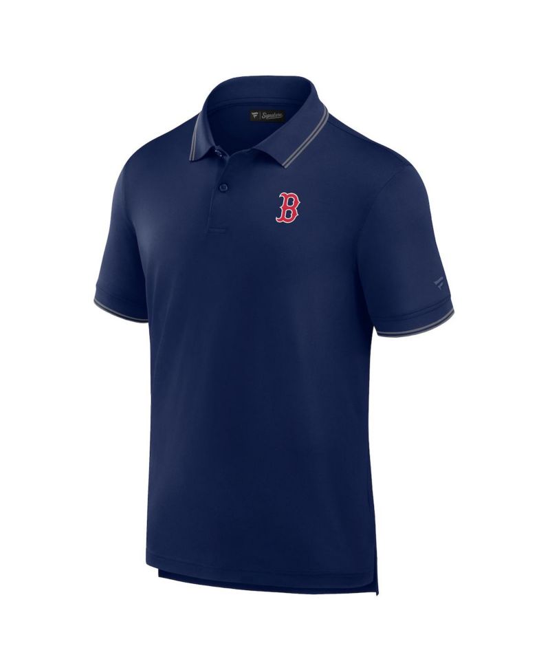 Men's Navy Boston Red Sox Pique Polo Shirt