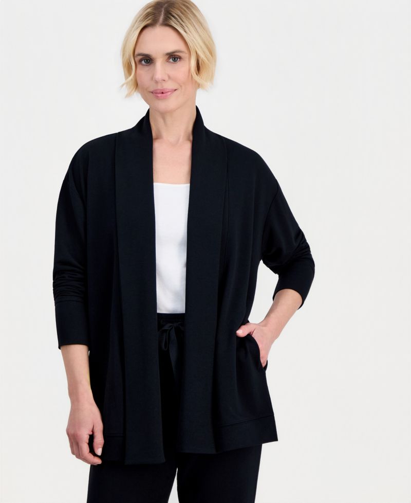 Petite LuxLounge French Terry Fleece Cardigan