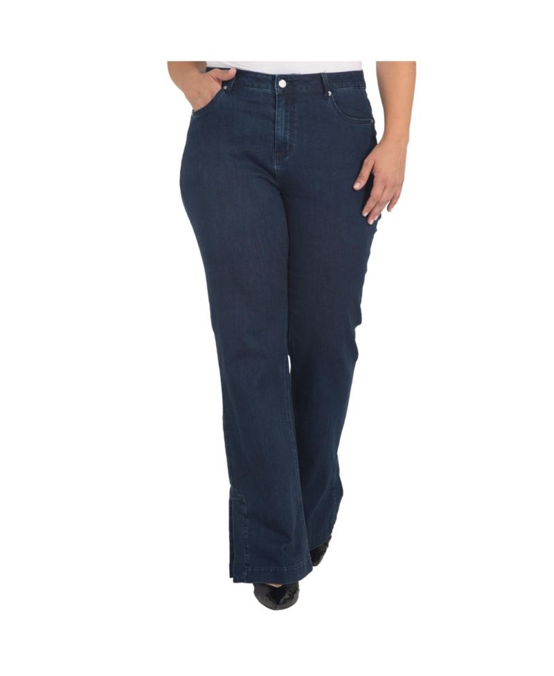 Women's High Waist Split Hem Flared Jeans