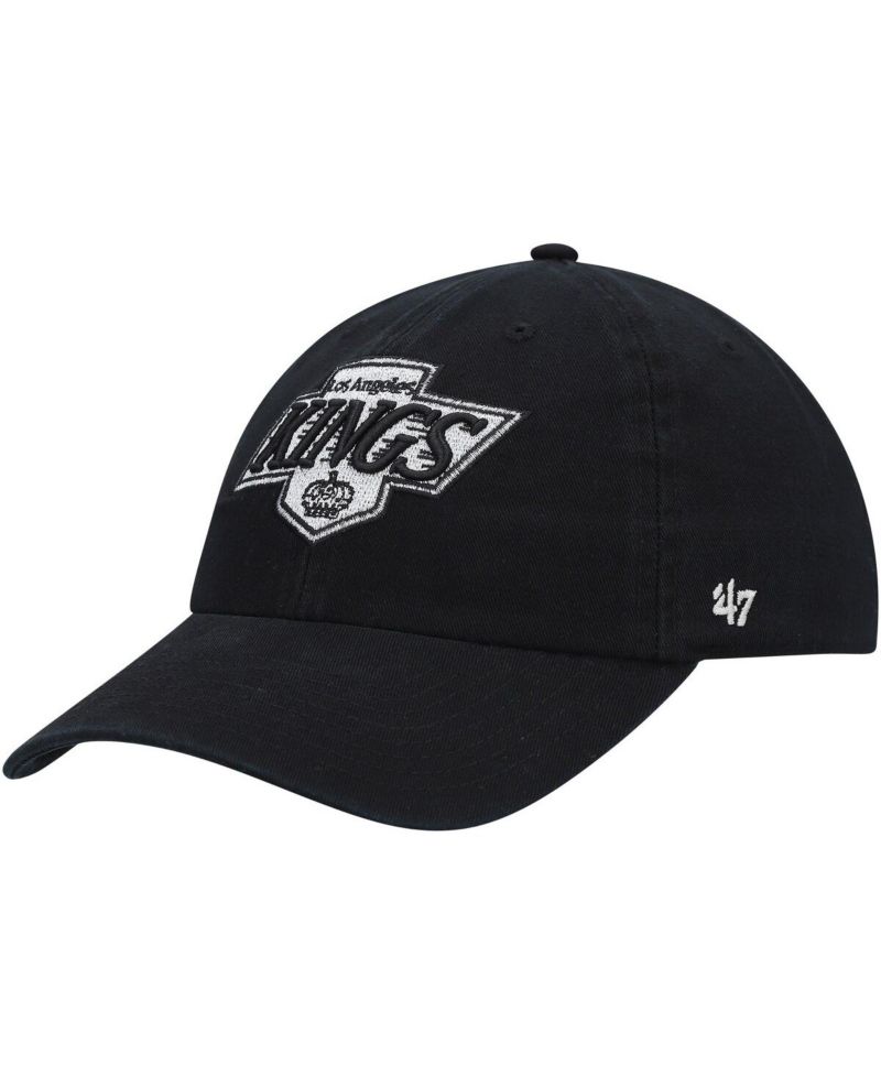 Men's Black Los Angeles Kings Team Clean Up Adjustable Hat