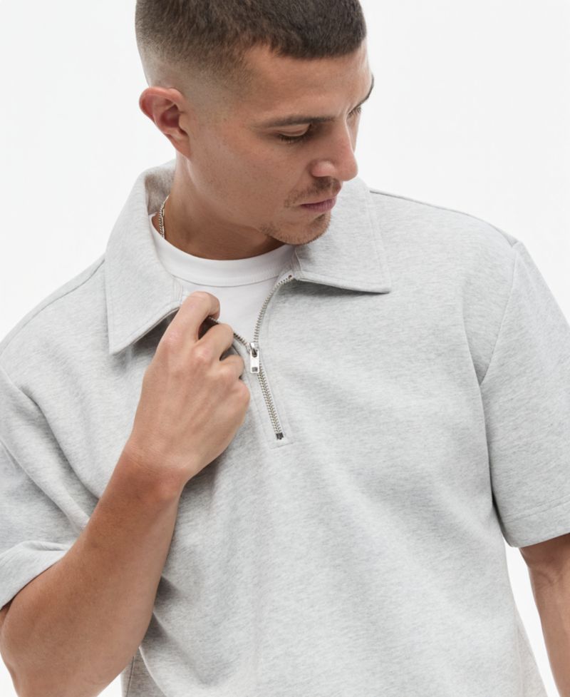 Men's Quarter-Zip Sweatshirt Polo