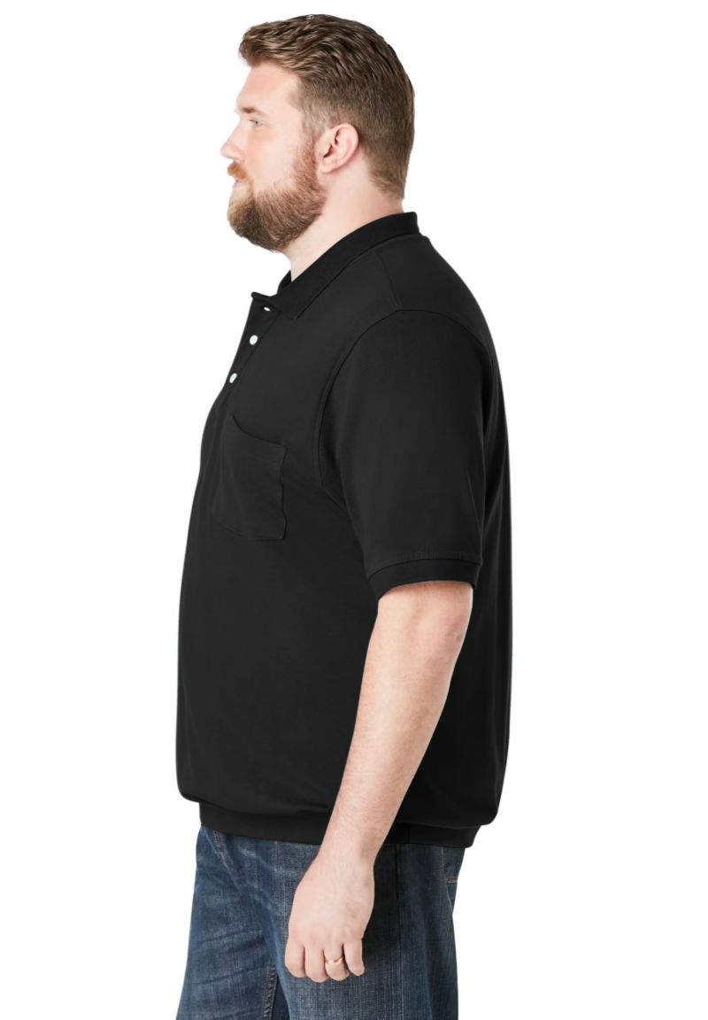 Men's No Tuck Pocket Shrink-Less Cotton Polo Shirt
