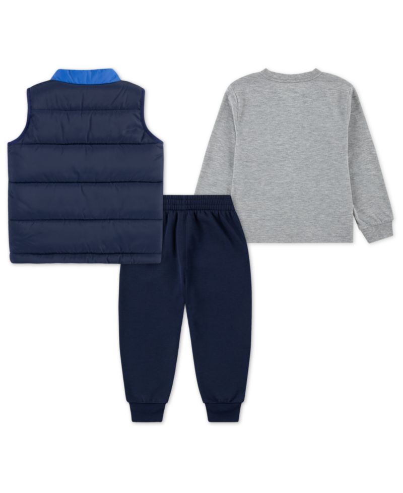 Boys' 2T-7 Crewneck T-shirt, Vest and Pants, 3-Piece Set