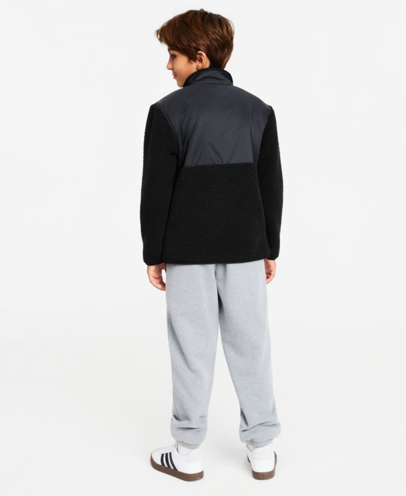 Boys' 4-20 Faux Sherpa Long-Sleeve Jacket