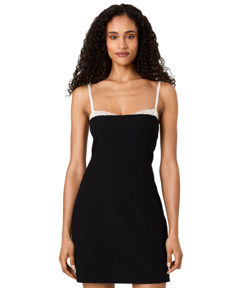 Women's Azra Lace-Trim Mini Square-Neck Dress