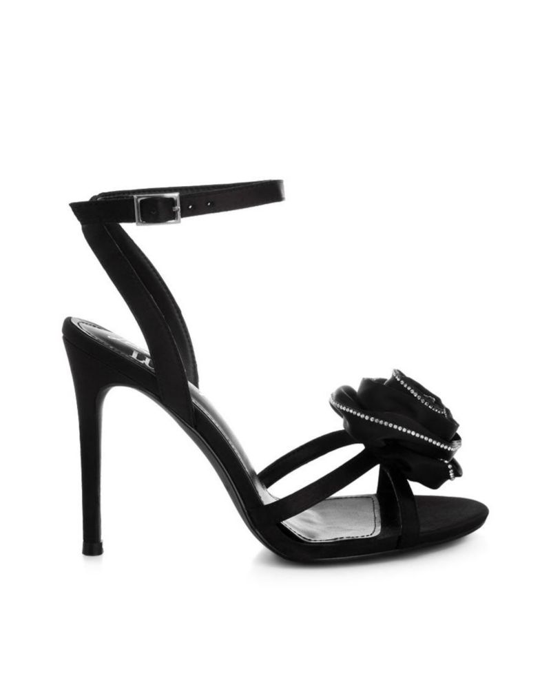 Women's Candela Floral Rhinestone Accent Heel Sandals