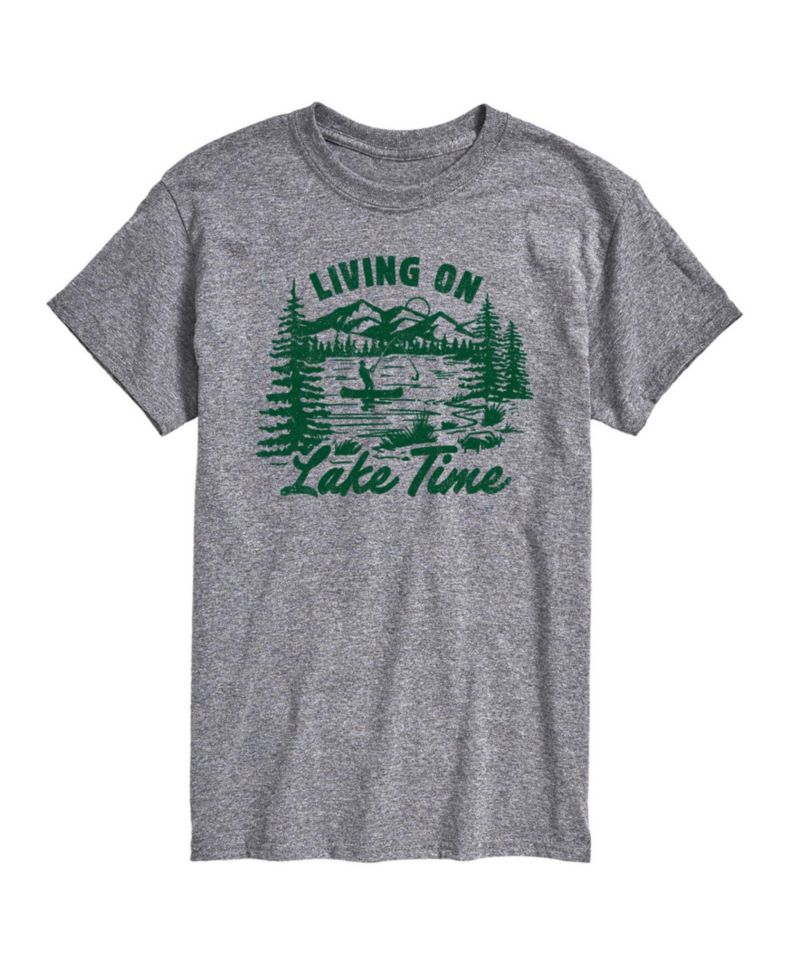 Men's Instant Message Living On Lake Time Graphic T-Shirt