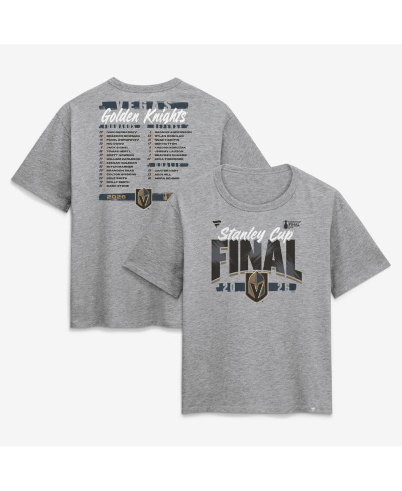 Women's Heather Gray Vegas Golden Knights 2026 Stanley Cup Final Roster T-Shirt