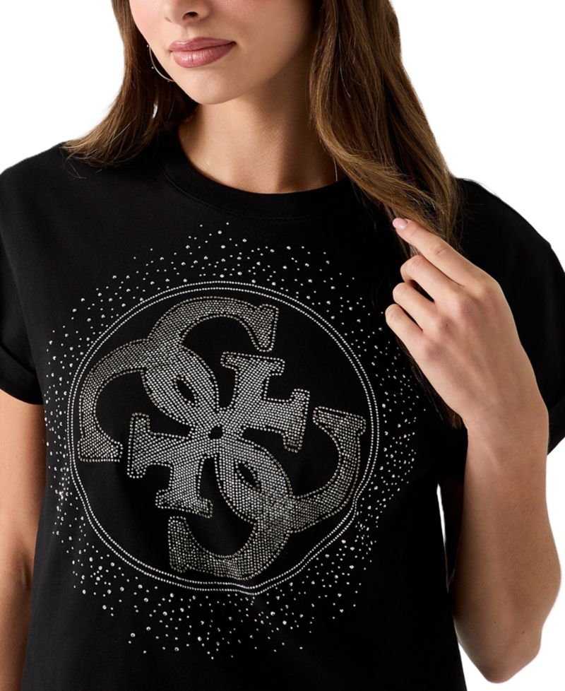 Women's 4G Degrade Hotfix Graphic Cotton T-Shirt