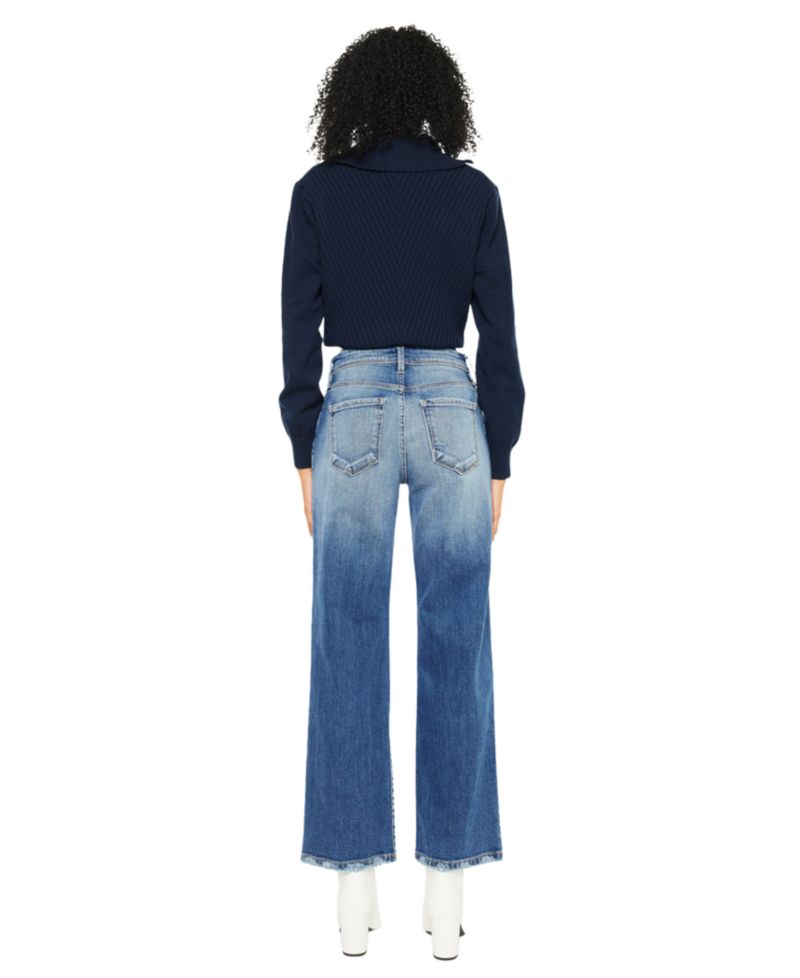 Women's Angela High-Rise Slim Wide-Leg Jeans
