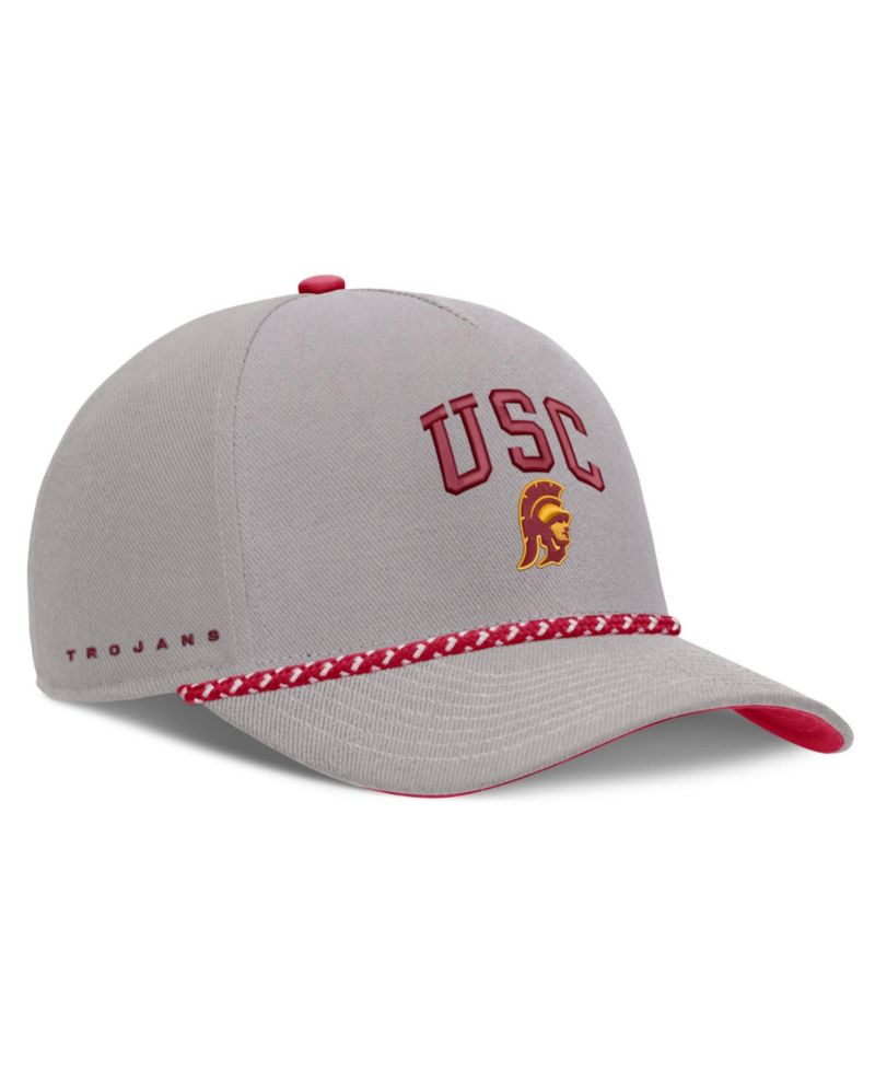 Men's and Women's Gray USC Trojans Primetime Rise Rope Adjustable Hat