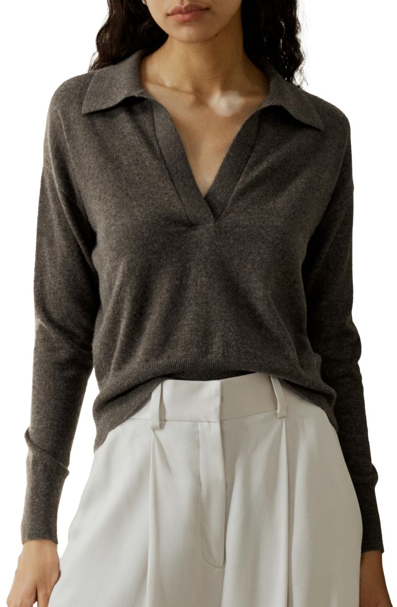 Women's Cashmere Polo Shirt