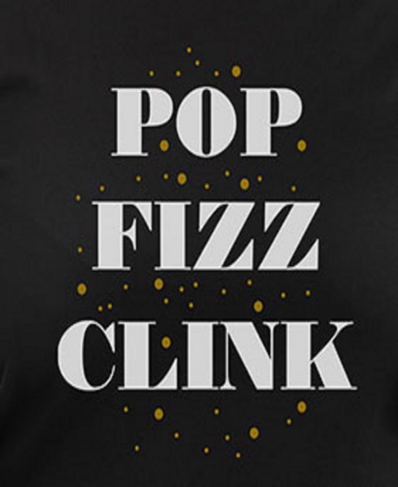 Plus Size Trendy Pop Fizz Clink Graphic Pullover Top