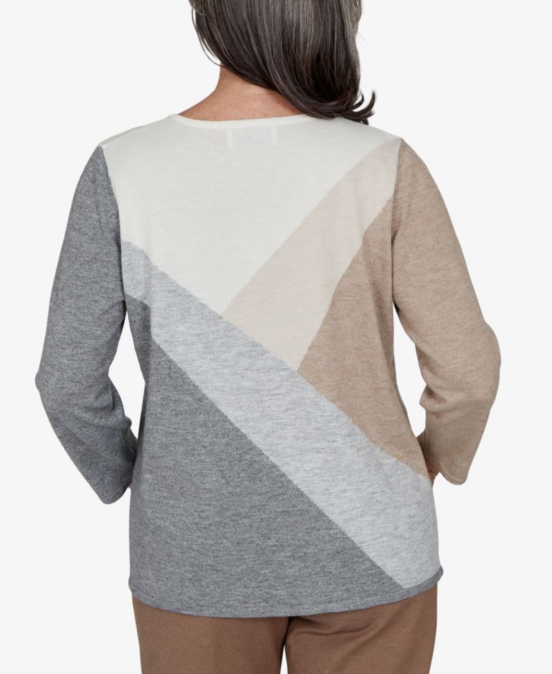 Petite Colorblock 3/4-Sleeve Pullover
