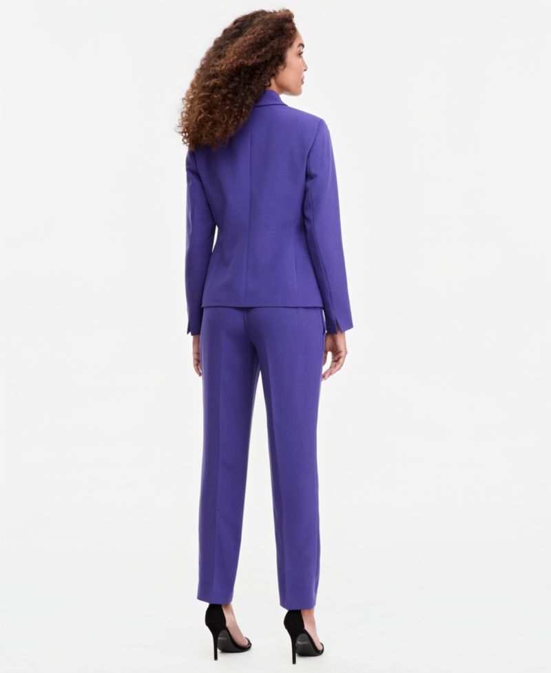 Women's Ava Straight Leg Crepe Mid-Rise Pants
