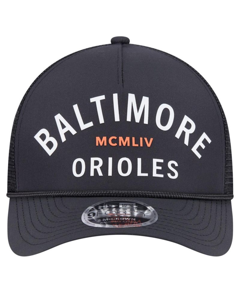 Men's Black Baltimore Orioles Minimalist 9FORTY A-Frame Adjustable Hat