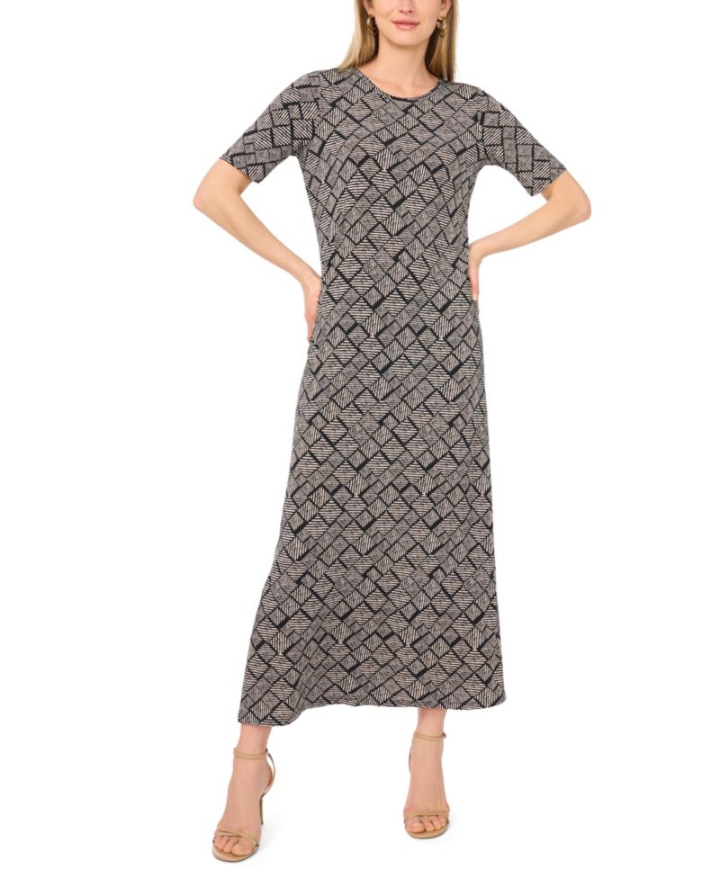 Women's Crewneck Pull-On Maxi Dress