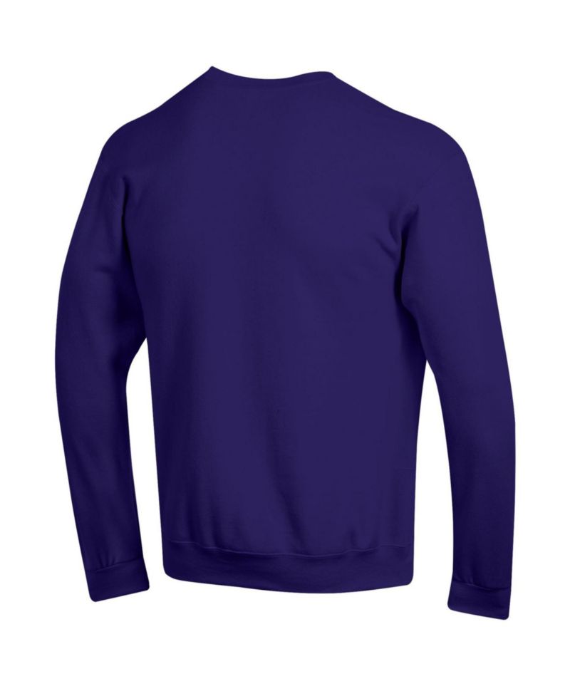 Men's Champion Purple Washington Huskies Arch Over Logo Pullover Sweatshirt