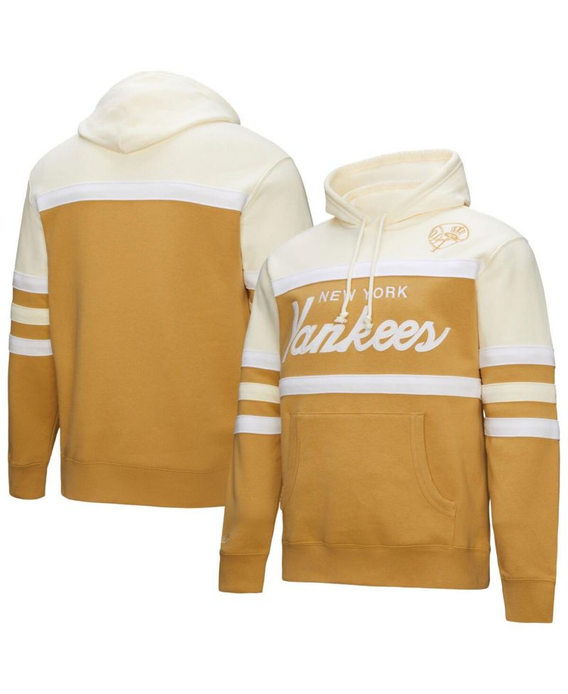 Men's Tan/Cream New York Yankees Head Coach Pullover Hoodie