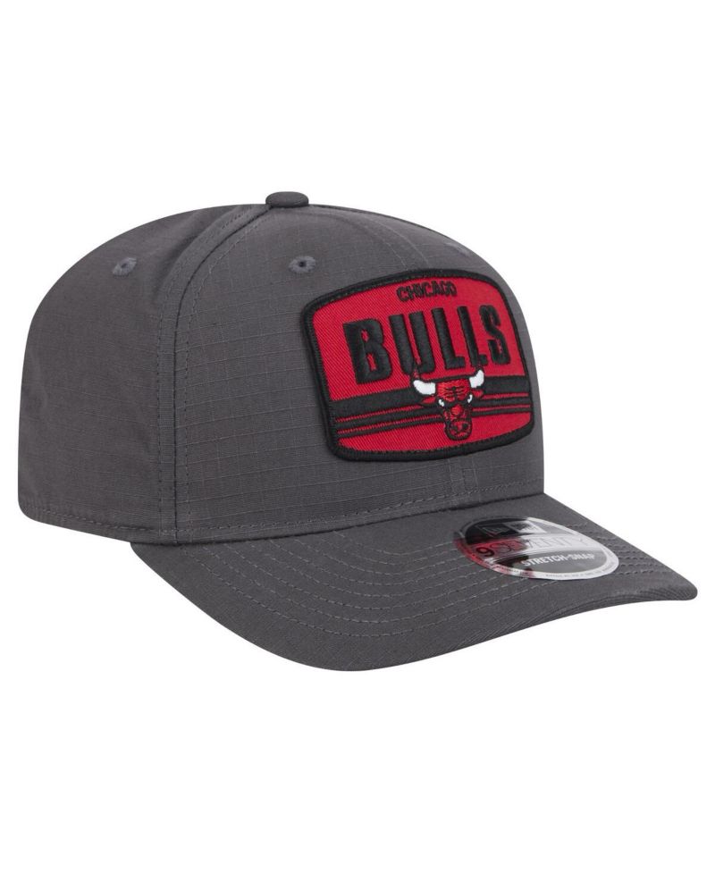 Men's Graphite Chicago Bulls Team Elevated Patch 9SEVENTY Adjustable Hat