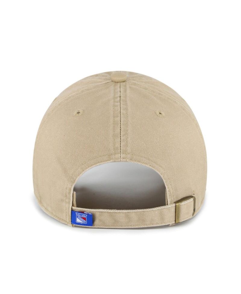 Men's Khaki New York Rangers Logo Clean Up Adjustable Hat