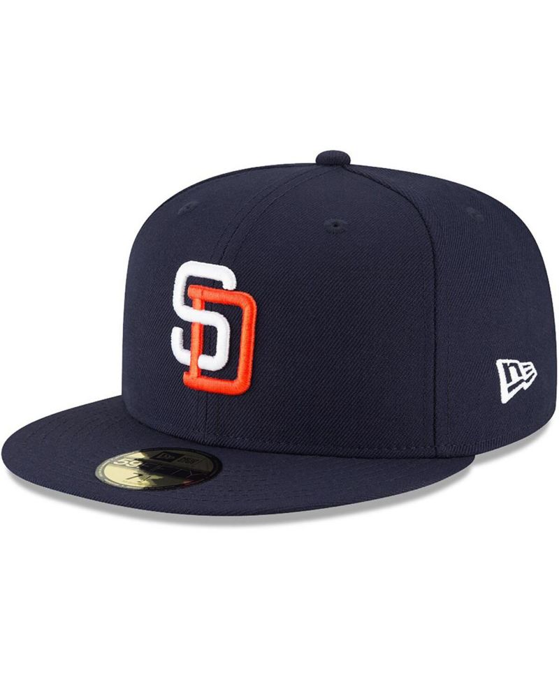 Мужская темно-синяя приталенная шляпа San Diego Padres Cooperstown Collection из шерсти 59-го размера.