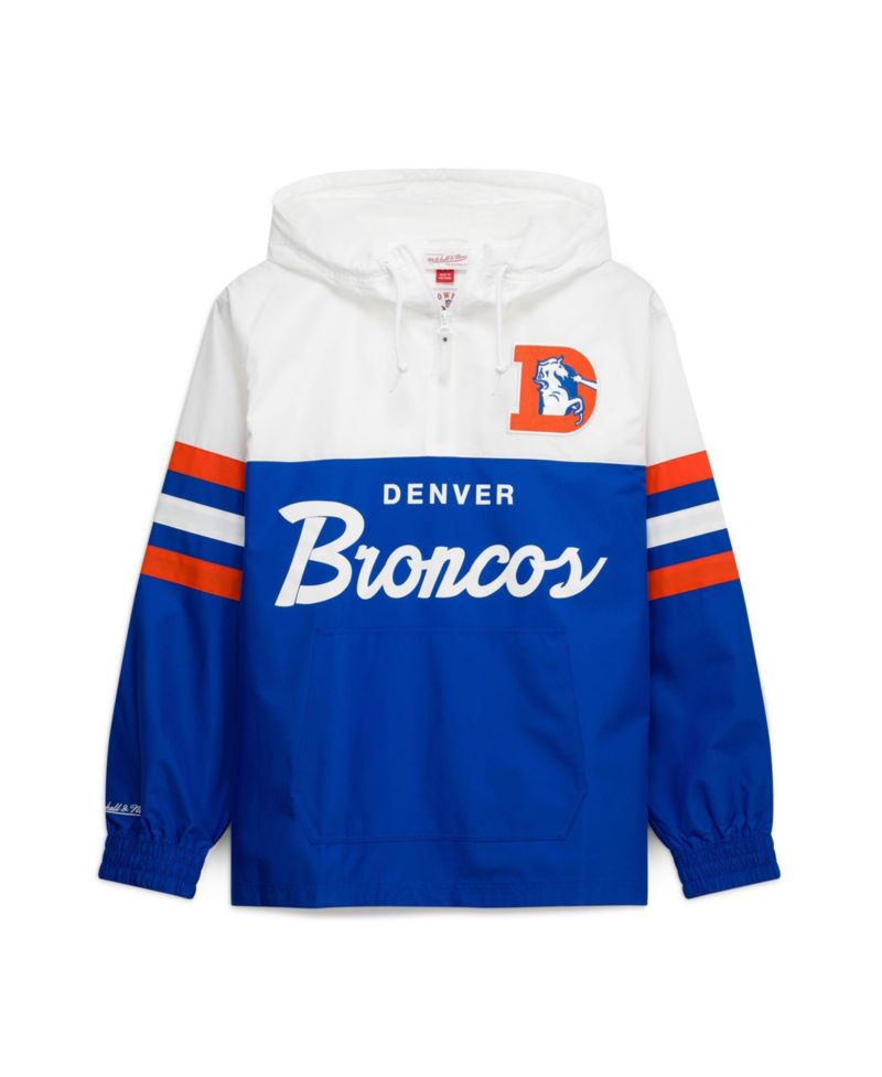 Men's Royal Denver Broncos Head Coach Anorak Quarter-Zip Windbreaker Jacket