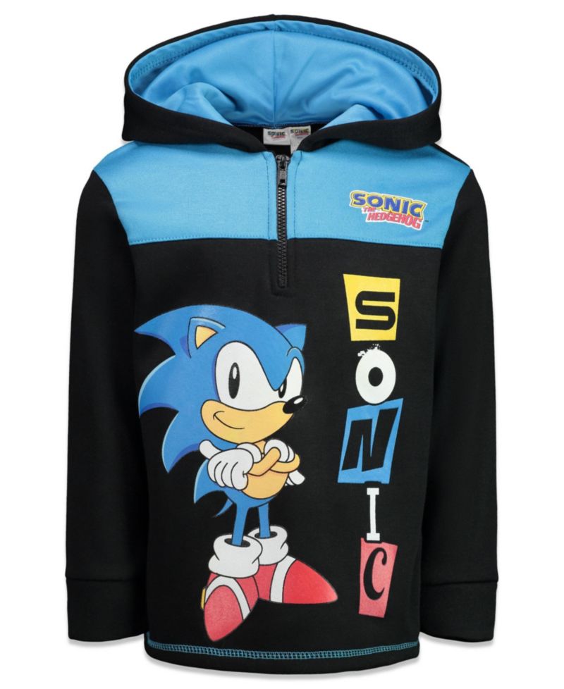 Toddler Boys Sonic the Hedgehog Fleece Half Zip Hoodie to
