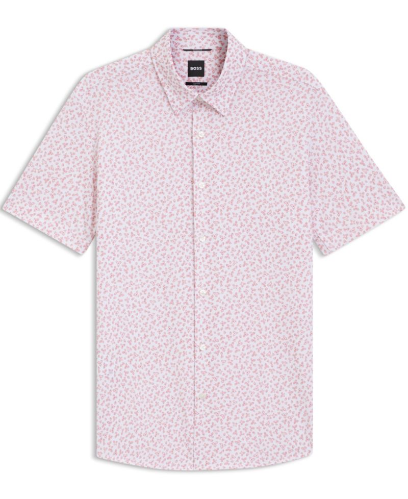 Men's Printed Cotton-Blend Jersey Slim-Fit Shirt