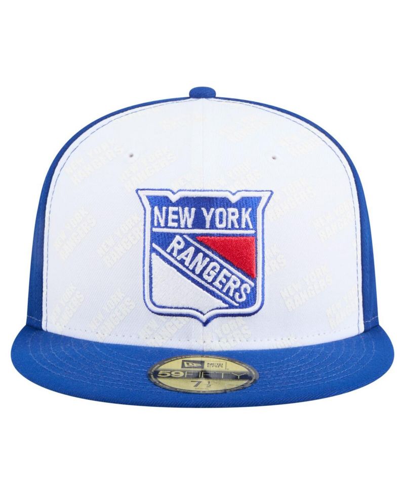 Men's White/Blue New York Rangers Repeat Two-Tone 59FIFTY Fitted Hat