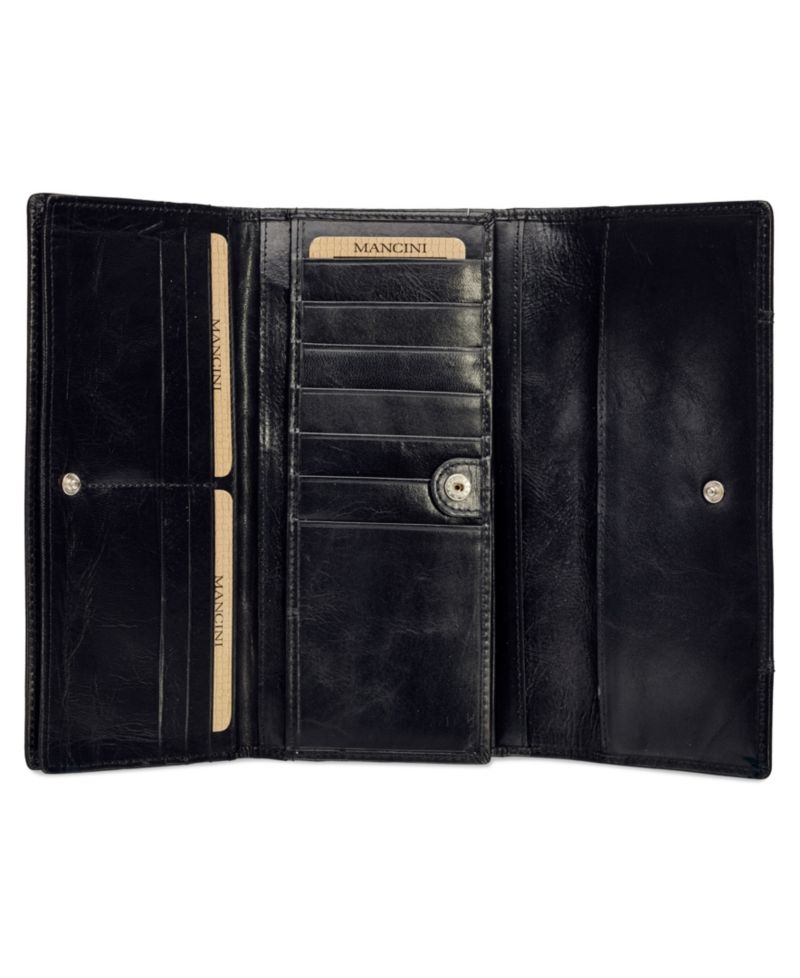 Casablanca Collection RFID Secure Ladies Trifold Wing Wallet