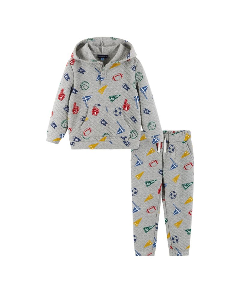 Toddler/Child Boys Varsity Print Hooded Lounge Set