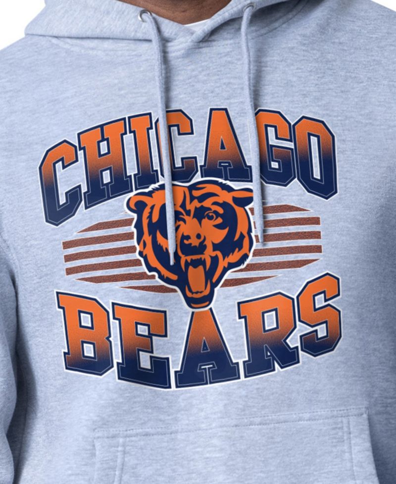 Men's Heather Gray Chicago Bears Team Grit Graphic Hoodie